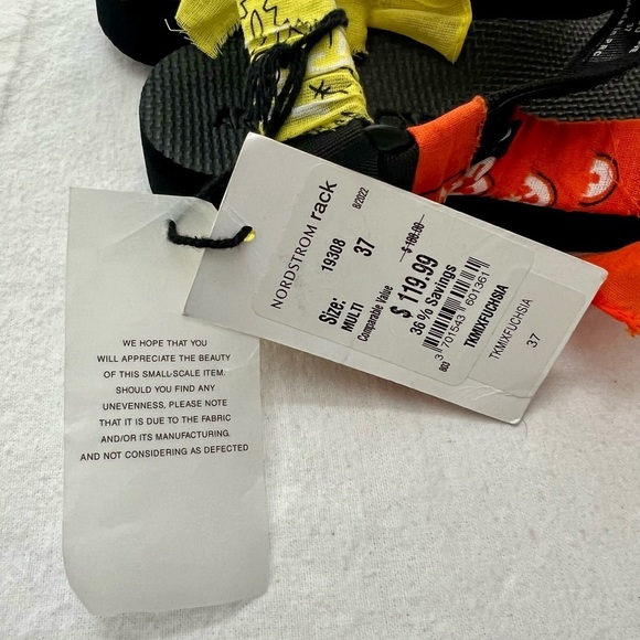 Arizona Love handmade sandals multi colored paisley print, Velcro straps NWT 37 - Picture 2 of 7